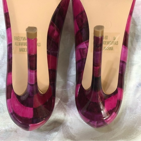 Kayleen by Los Angeles Pink Multi Man Made Patent High Heel Pumps size 9 - Picture 9 of 14